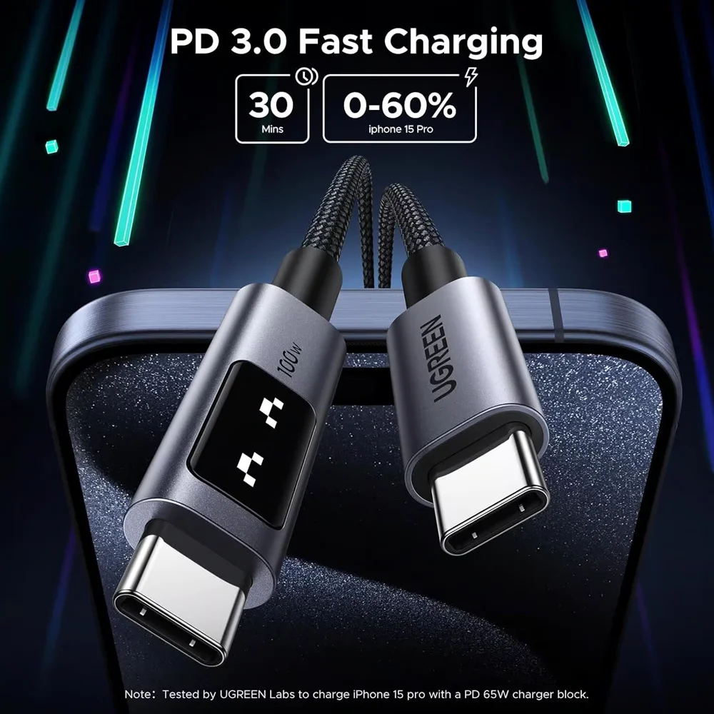 UGREEN 35513 Uno 100W USB-C Fast Charging Cable (3 Meters)