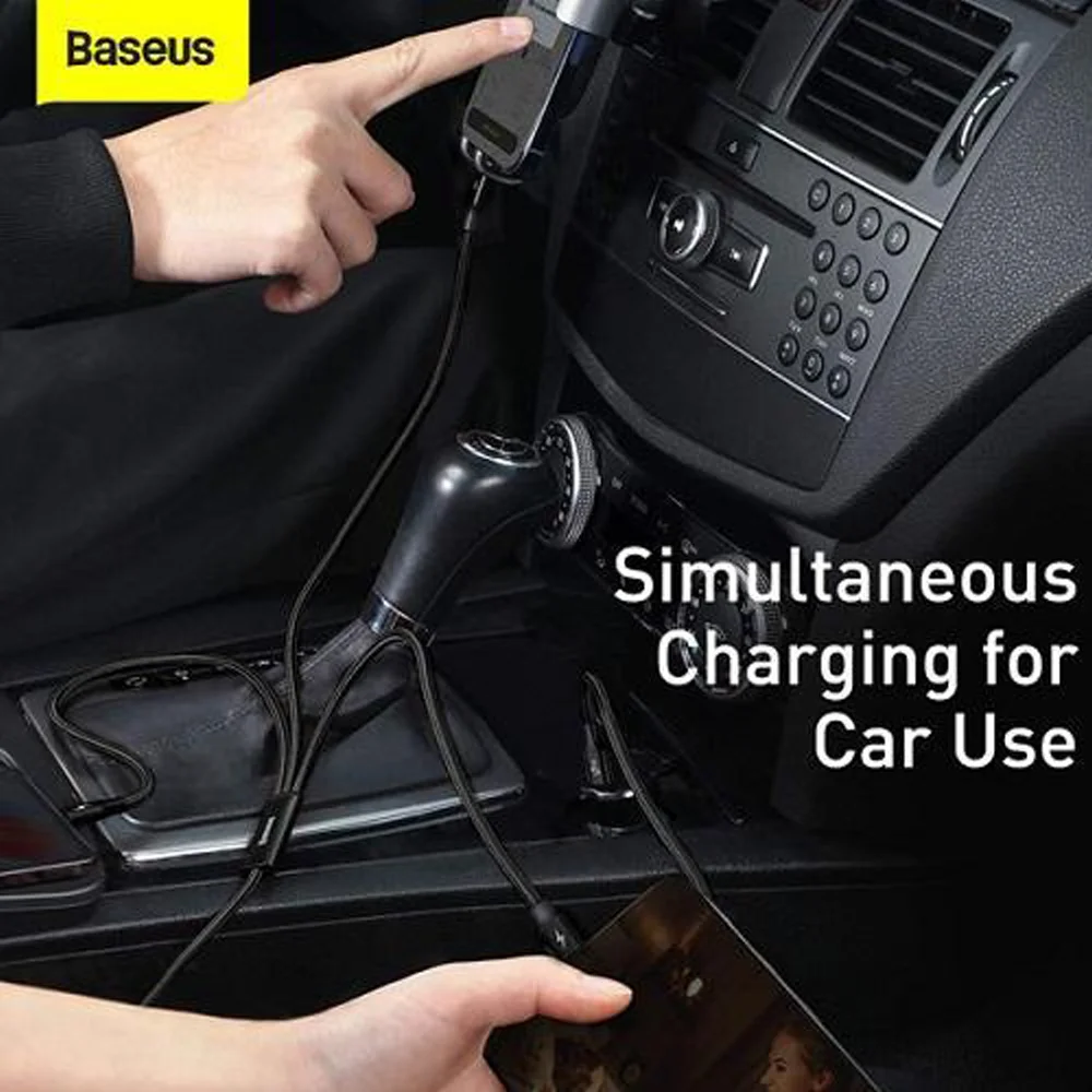 Baseus Rapid Series 3-in-1 Fast Charging Data Cable Type-C to C+L+C PD 20W 1.5m