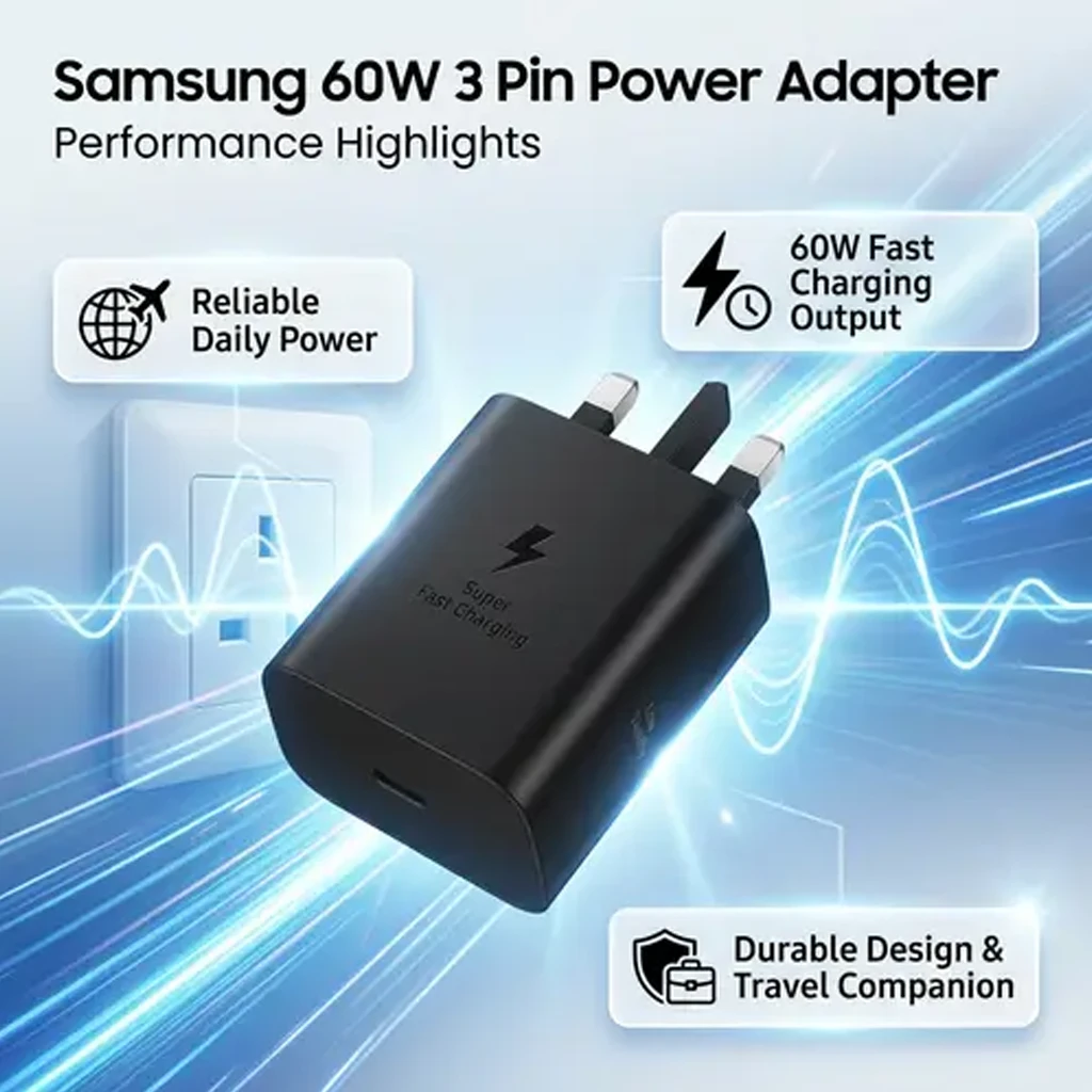 Samsung 60W Power Adapter 3-Pin