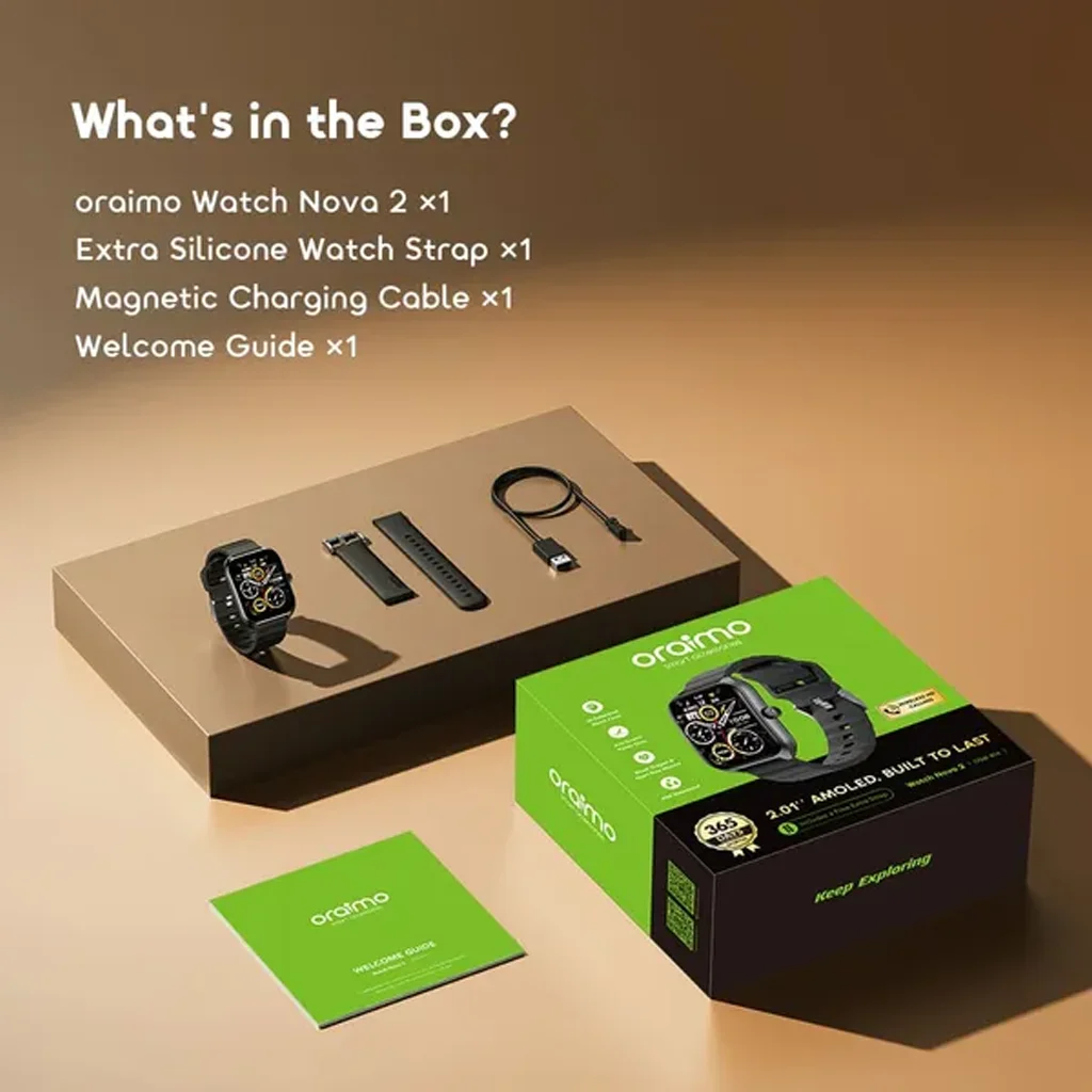 Oraimo Watch Nova 2 2.01-inch AMOLED IP68 Curved Smart Watch