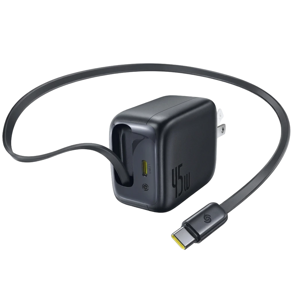 Baseus EnerCore CJ11 Fast Charger With Retractable Cable 2C 45W US JP