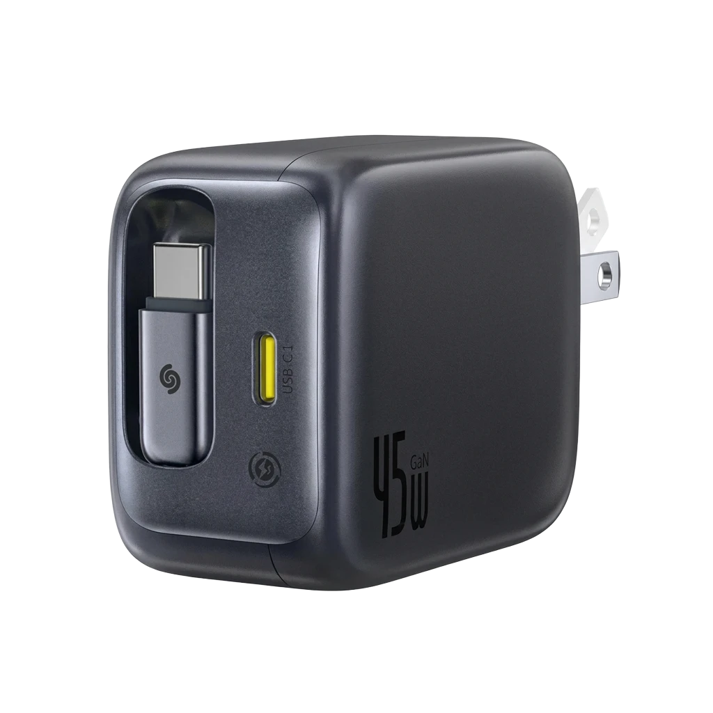 Baseus EnerCore CJ11 Fast Charger With Retractable Cable 2C 45W US JP