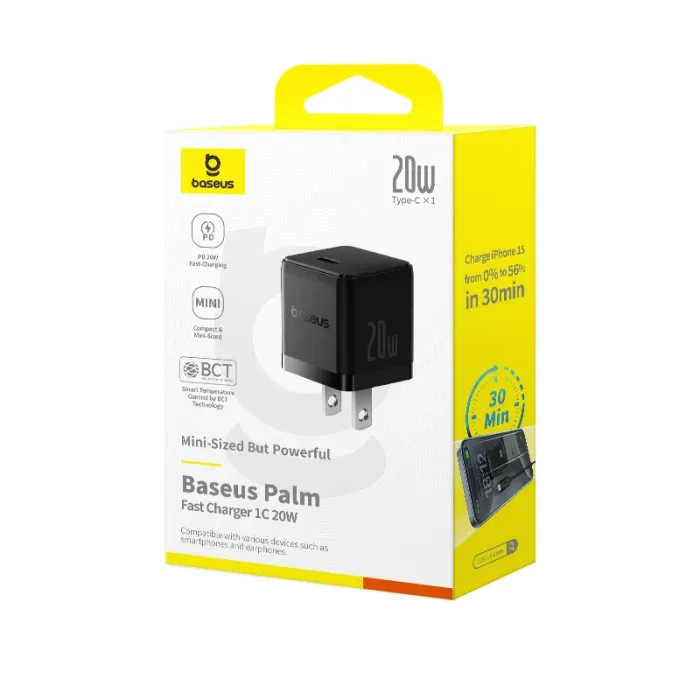 Baseus Palm 20W 1C Fast Charging Type-C Adapter