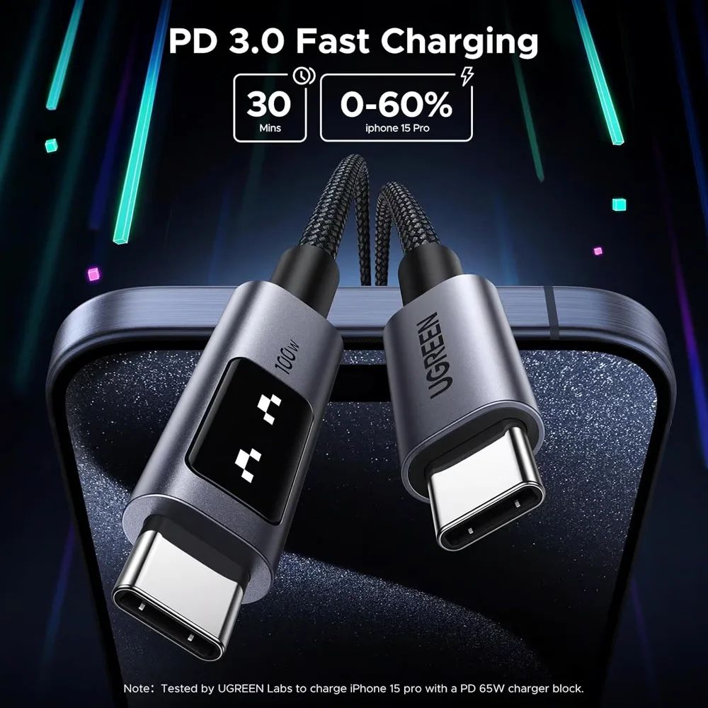 UGREEN 35513 Uno 100W USB-C Fast Charging Cable (3 Meters)
