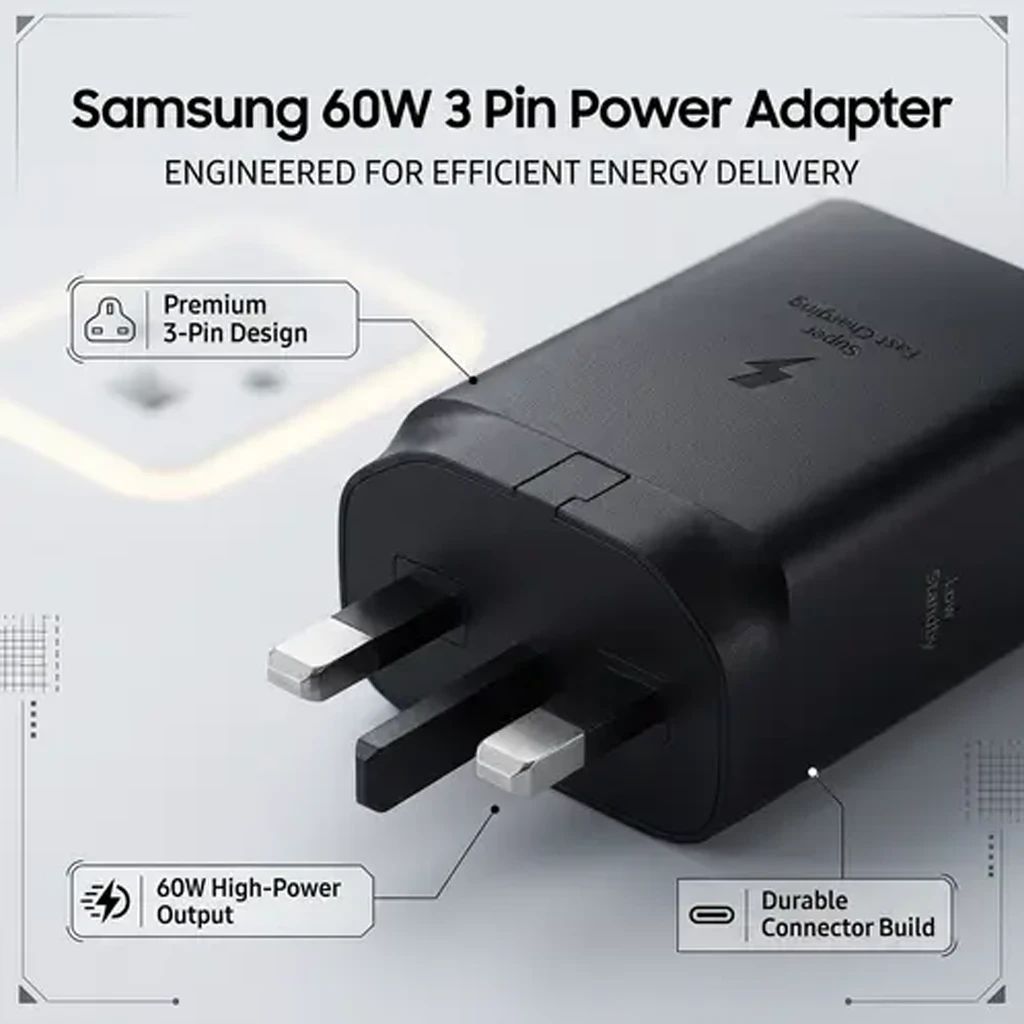 Samsung 60W Power Adapter 3-Pin