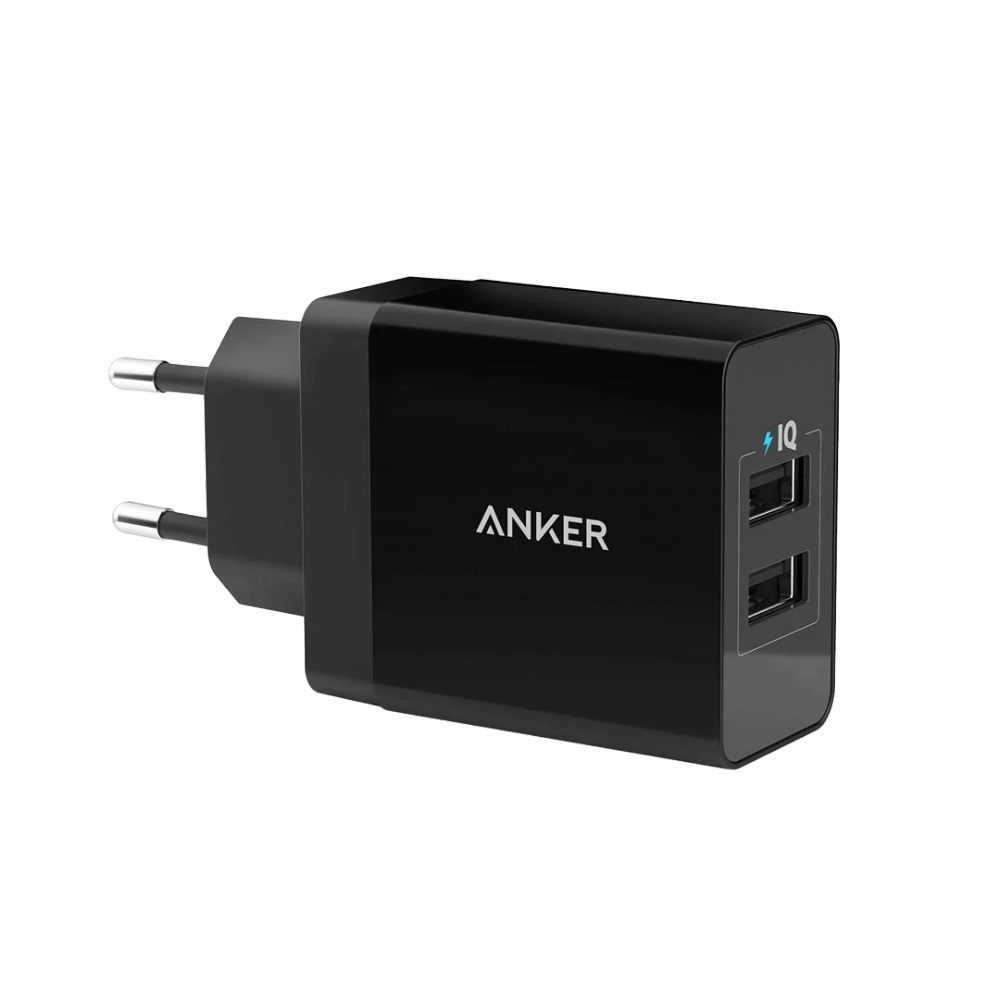 Anker 24W 2-Port USB Wall Charger with Micro-USB Cable