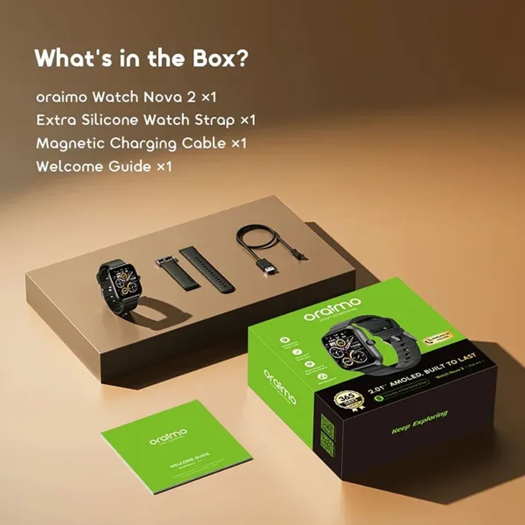 Oraimo Watch Nova 2 2.01-inch AMOLED IP68 Curved Smart Watch