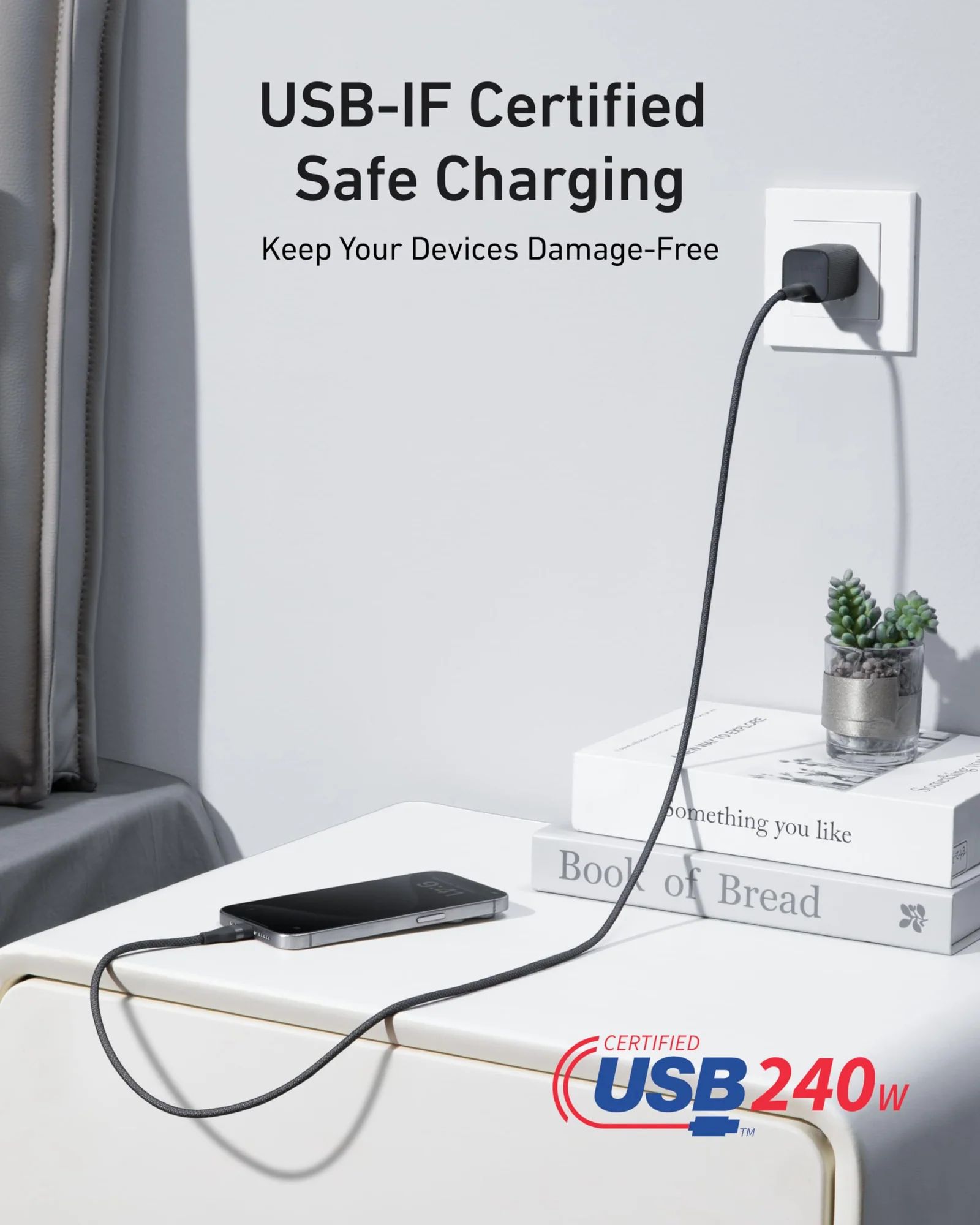 Anker 240W Upcycled Braided USB-C to USB-C Cable