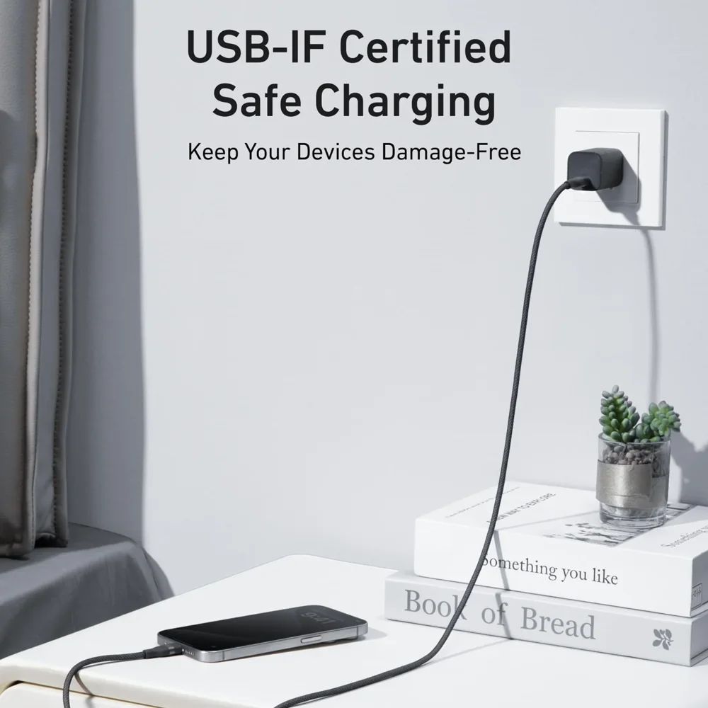 Anker USB-C to USB-C Cable (240W Upcycled-Braided) - 3ft