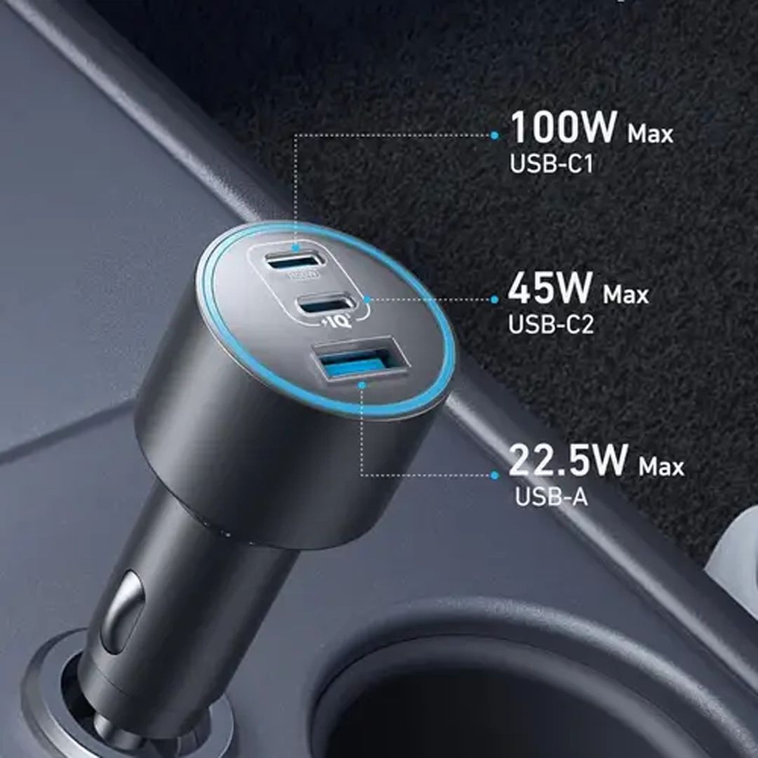 Anker Nano Car Charger 167.5W 3-Port