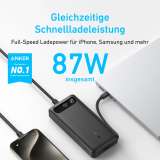 Anker Power Bank 20000mAh 87W with Built-in USB-C Cable