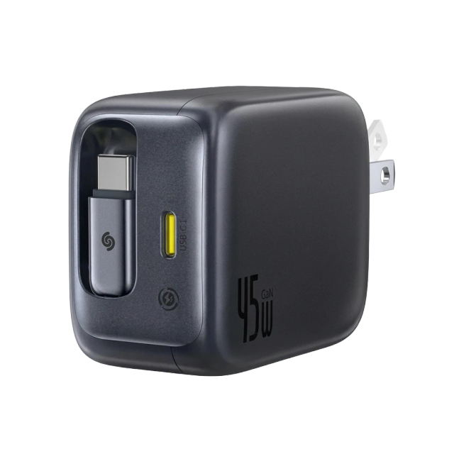 Baseus EnerCore CJ11 Fast Charger With Retractable Cable 2C 45W US JP