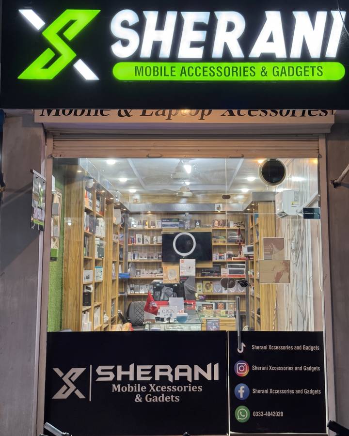 Sherani Xcessories & Gadgets shop front, Al-Hamd Mobile Plaza, Saddar Market, Dera Ismail Khan